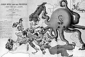 Комическая карта Европы Фред Роуз 1900 г Британское общественное мнение - фото 7
