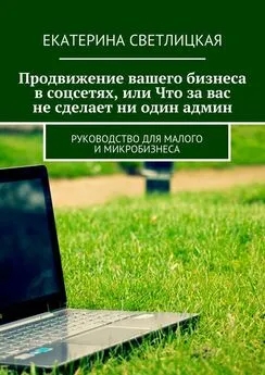 Екатерина Светлицкая - Продвижение вашего бизнеса в соцсетях, или Что за вас не сделает ни один админ. Руководство для малого и микробизнеса