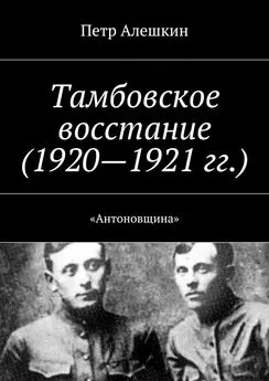 Петр Алешкин - Тамбовское восстание (1920—1921 гг.). «Антоновщина»