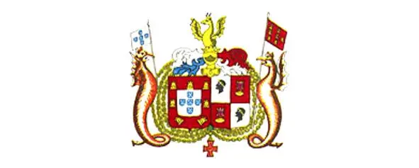 Королевский герб представлял собой герб Португалии поддерживаемый двумя - фото 218