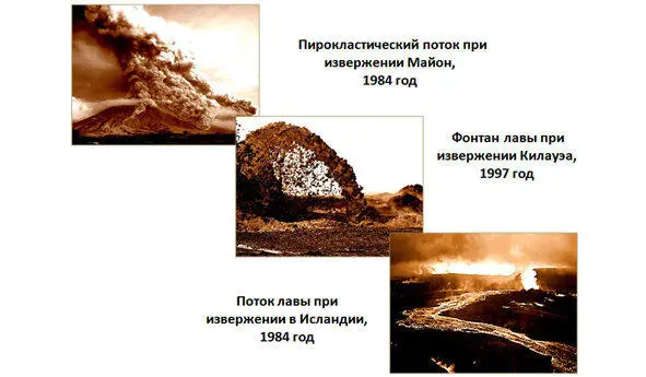 Выделяющиеся из магмы газы до и после извержения имеют вид белых струй водяного - фото 22