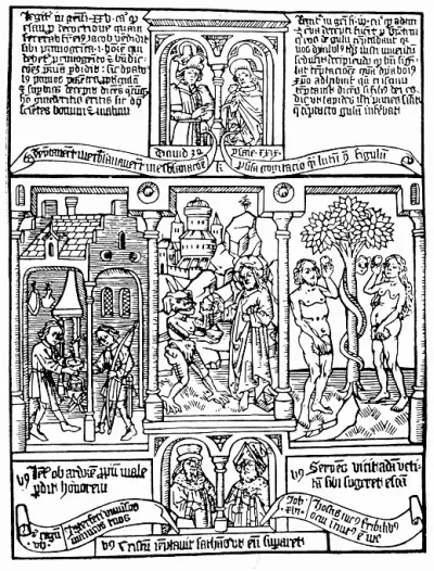 Библия бедных Ксилографическая книга XV века Для тиснения книг табличным - фото 2