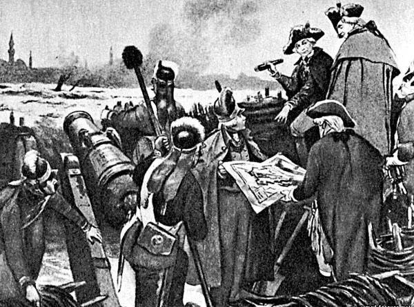 АВ Суворов и МИ Кутузов перед штурмом Измаила в 1790 г Художник ОГ - фото 19