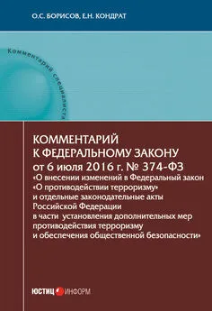 Олег Борисов - Комментарий к Федеральному закону от 6 июля 2016 г. № 374-ФЗ «О внесении изменений в Федеральный закон „О противодействии терроризму“ и отдельные законодательные акты Российской Федерации в части установления дополнительных мер противодейст