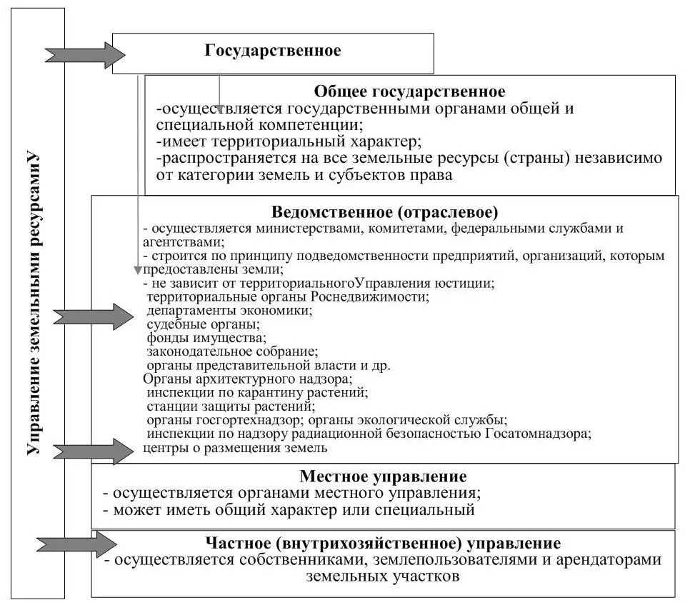 Рисунок 1 Виды управления земельными ресурсами При этом роль государства - фото 1