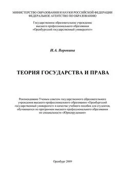 Ирина Воронина - Теория государства и права