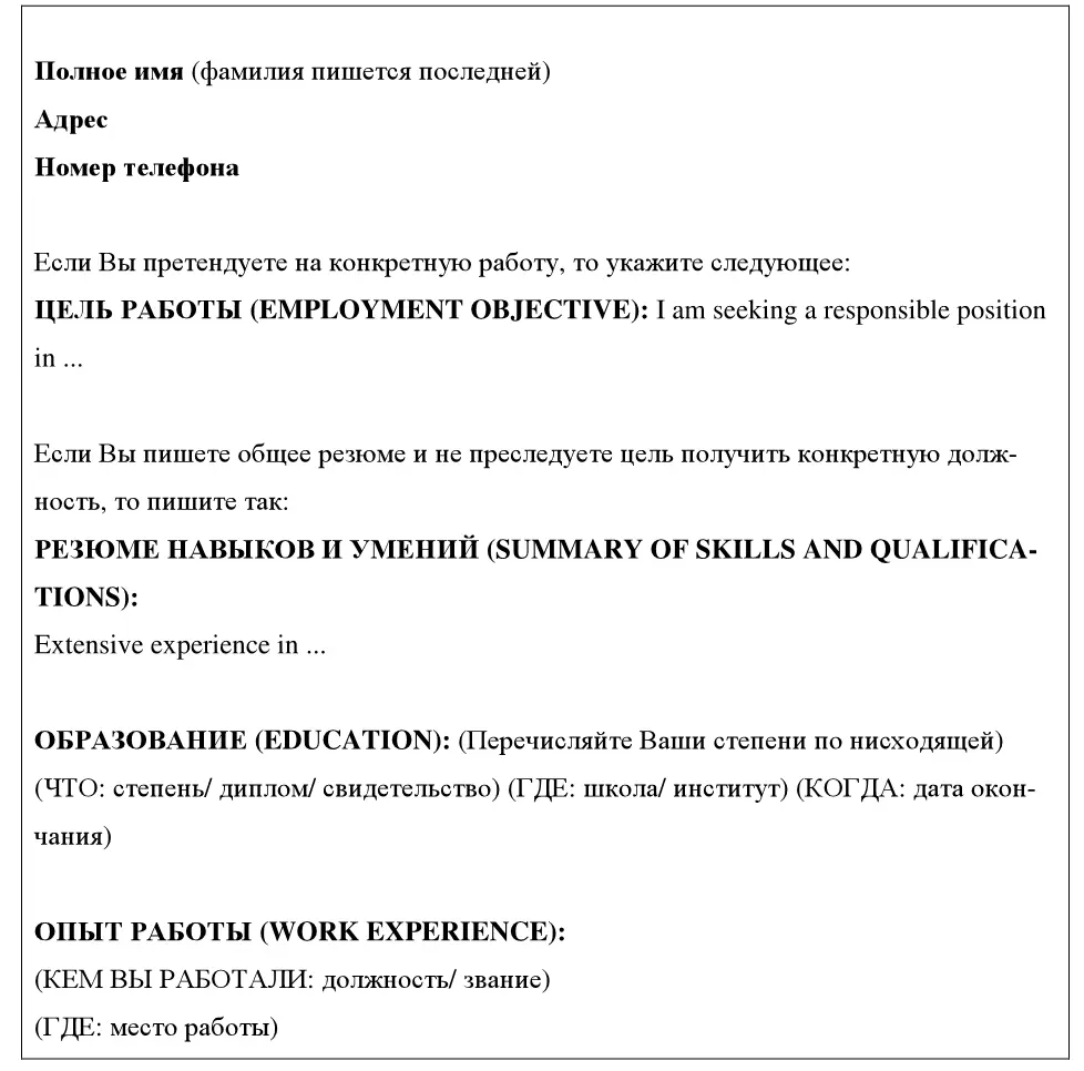 Пример резюме Объявление о вакансии - фото 12