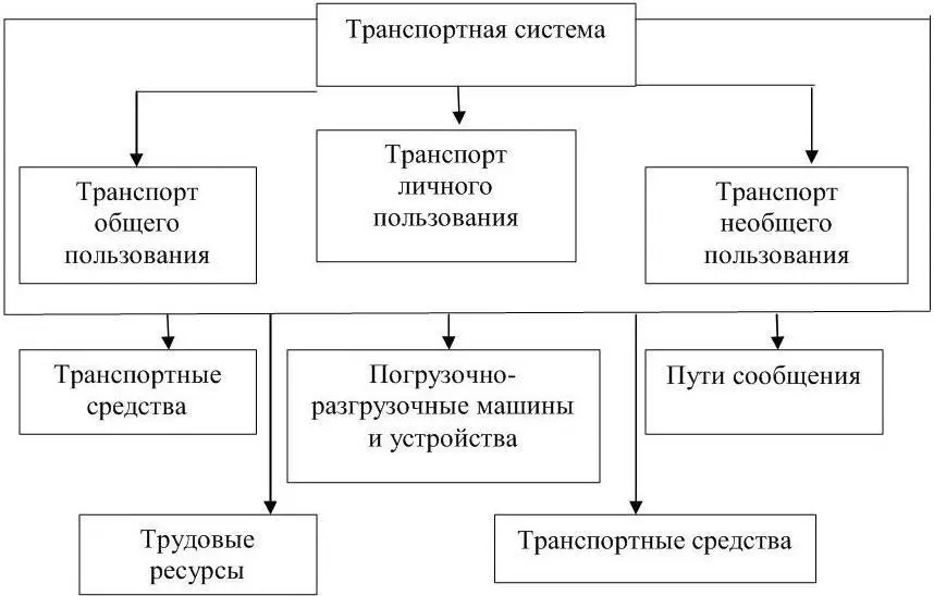 Рисунок 11 Структура транспортной системы Важной характеристикой - фото 1