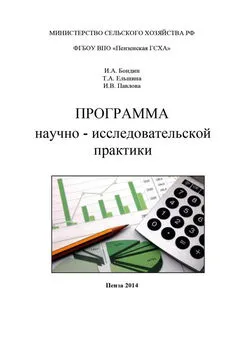 Игорь Бондин - Программа научно-исследовательской практики