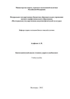 Александр Агафонов - Биомеханический анализ техники ударов в кикбоксинге