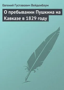 Евгений Вейденбаум - О пребывании Пушкина на Кавказе в 1829 году