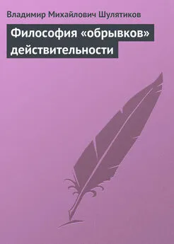 Владимир Шулятиков - Философия «обрывков» действительности