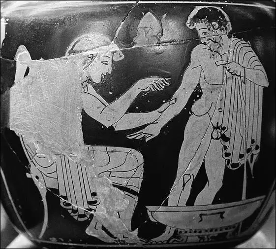 Древнегреческий врач и пациент Изображение на керамическом сосуде V в до н - фото 7