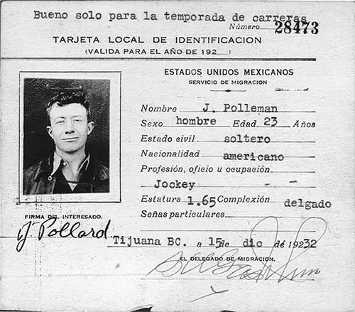 Мексиканская виза Реда Полларда 1932 Нора Поллард Кристиансон Джордж Вульф - фото 7