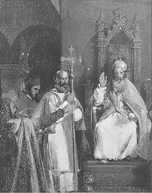 Папа Гонорий II благословляет устав ордена Храма Картина Франсуа Гране - фото 29