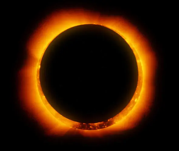 Рис РX1 Кольцеобразное затмение Солнца Луной Хорошо видна Солнечная корона - фото 8