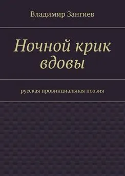 Владимир Зангиев - Ночной крик вдовы. Русская провинциальная поэзия