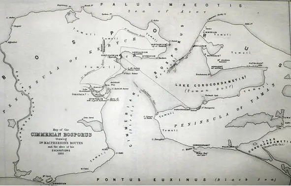 Карта 1855 года Край благодатный не мог не быть заселенным Во тьму веков - фото 1