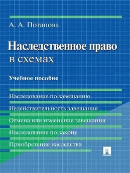 А. Потапова - Наследственное право в схемах. Учебное пособие