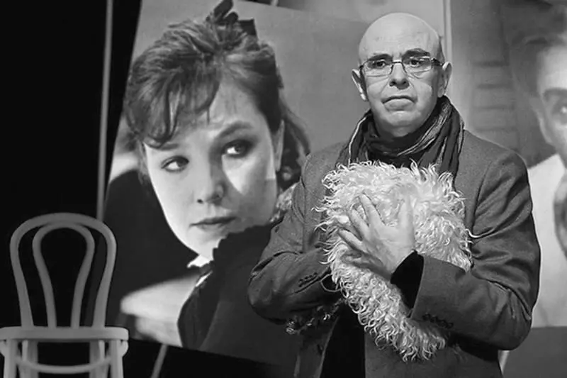 Михаил Левитин на фоне портрета своей бывшей жены Ольги Остроумовой Фото Д - фото 4