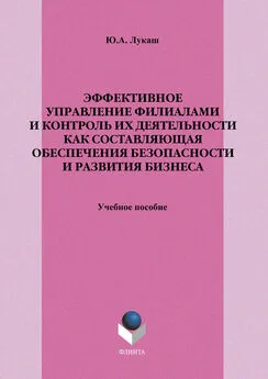 Юрий Лукаш - Эффективное управление филиалами и контроль их деятельности как составляющая обеспечения безопасности и развития бизнеса. Учебное пособие