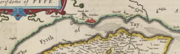 Город Данди на карте Шотландии середины XVII века В продолжение долгого - фото 2