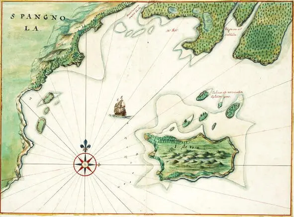 Остров Ваш на голландской карте XVII века 28 февраля 1688 года сьёр де Кюсси - фото 3