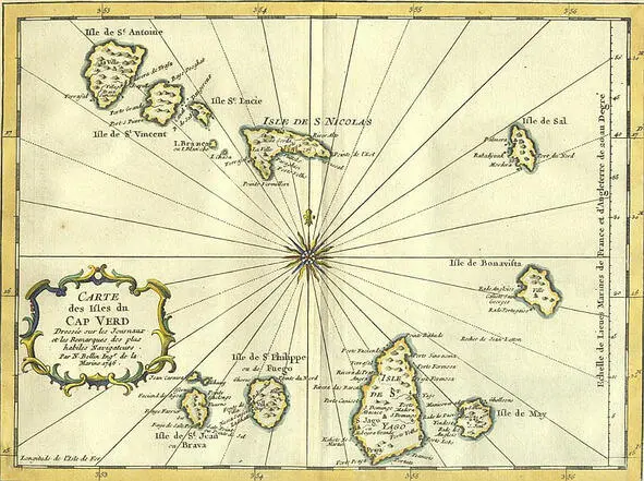 Острова Зеленого Мыса на карте XVIII века На рейде СантаМарии совр Прая - фото 5