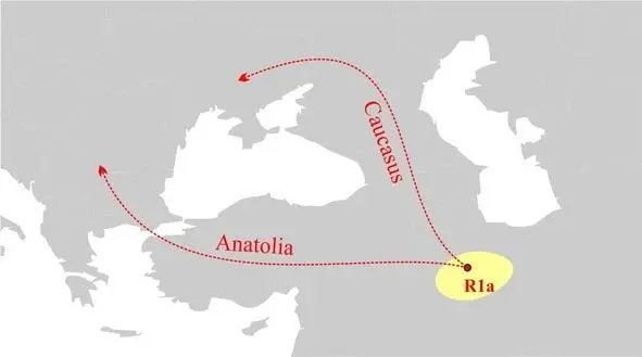 Рис6 Маршруты миграций носителей субкладов R1aYP1272 и R1aYP1051 на - фото 6