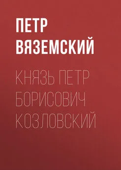 Петр Вяземский - Князь Петр Борисович Козловский