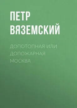 Петр Вяземский - Допотопная или допожарная Москва