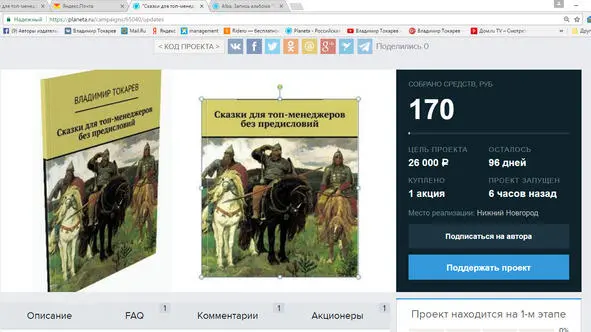 Страничка народного финансирования проекта рассматриваемый пример на - фото 2
