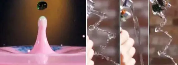 Падение капли воды и модуляция струи воды звуком Вихревые токи наглядно - фото 18