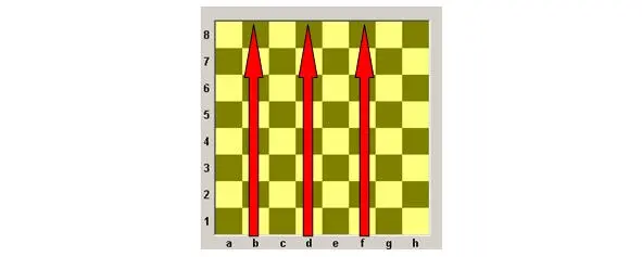 Диаграмма 4 Вертикали на шахматной доске обозначаются латинскими буквами а - фото 4