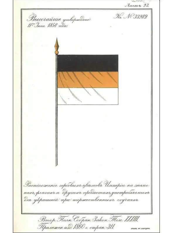 Так вот до 1858 года флаг был иной Порядок цветов в нем был таков начиная с - фото 2