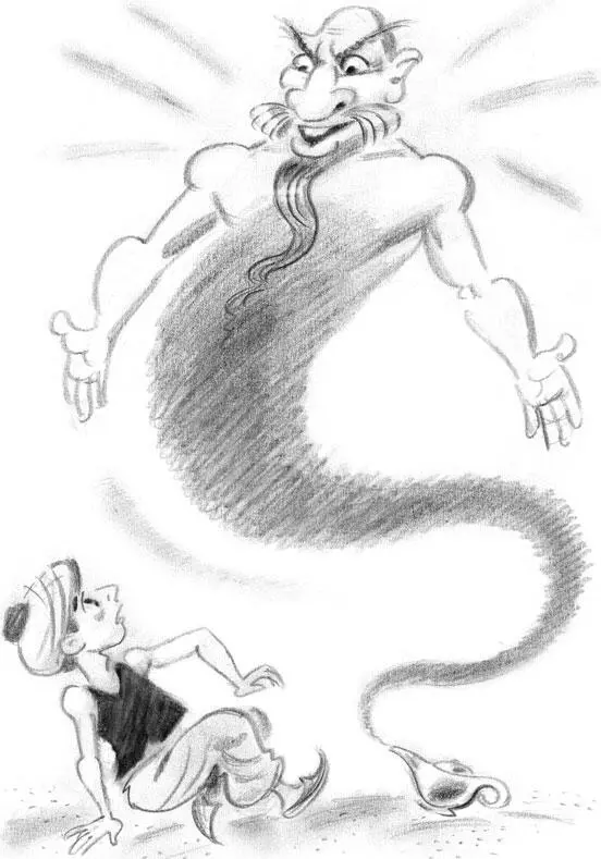 When Aladdin saw the Jinn he was very afraid But the Jinn said Ask what you - фото 9