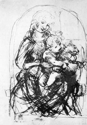 28 Леонардо да Винчи Мадонна с младенцем обнимающим кошку Ок 1478 г - фото 28
