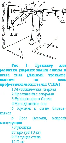 На рис 1 показан тренажер развивающий всю группу ударных мышц - фото 1