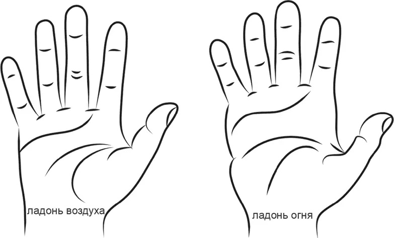 Рис 4 Форма рук по типам Стихий Ладонь обычно жесткая а пальцы не очень - фото 5