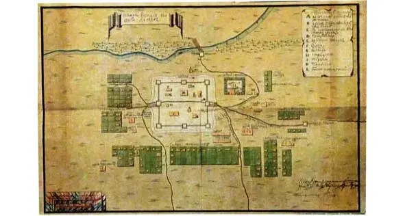 Картасхема г Нижнего Ломова 1740 года Чуть позже был построен мощный - фото 19