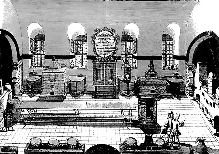 Химическая лаборатория XVIII века К семи металлам известным ещё алхимикам - фото 47