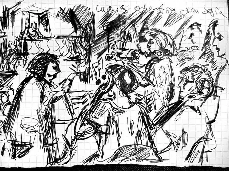 Рисунок И Бродского Женский оркестр Сицилия июль 1990 года рис из архива - фото 6