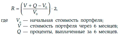 В таблице показаны разности годовых реализованных доходностей портфелей А и В - фото 186