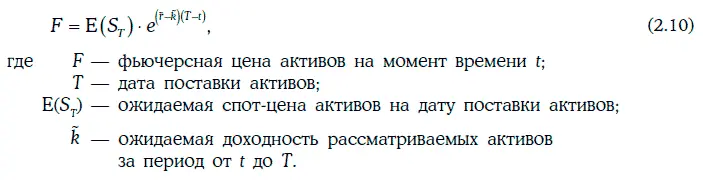 Равенство 210 показывает что фьючерсные цены активов в ряде случаев могут - фото 434