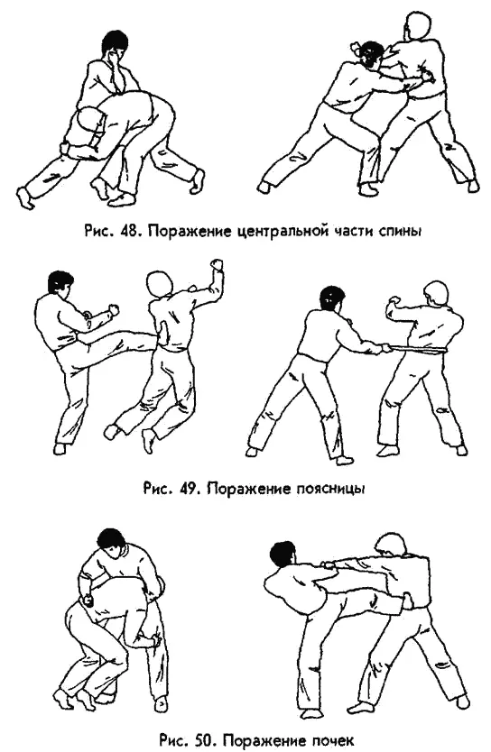 Удары в область почек можно производить как руками так и ногами локтями - фото 36