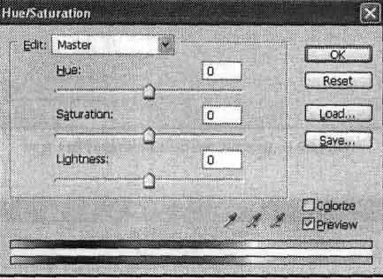 Рис 205 Диалоговое окно команды Image Adjustments HueSaturation - фото 76