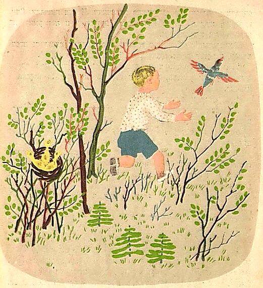 Один мальчик гулял в лесу и нашел гнездышко А в гнездышке сидели малюсенькие - фото 5