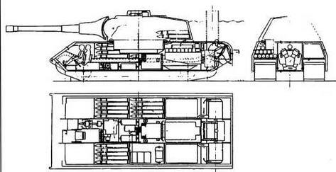 Проект сверхтяжелого танка VK 1001 Мамонт 4 июня 1942 г Первый вариант - фото 3