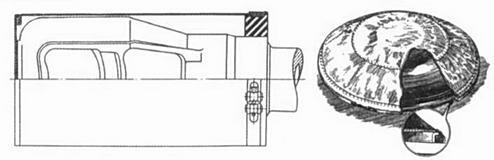 Уплотнение дульного тормоза пушки слева колпака вентилятора справа и - фото 161