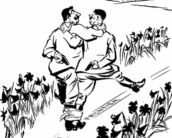 Советскогерманский пакт МолотоваРиббентропа Ценна карикатура и как памятник - фото 1